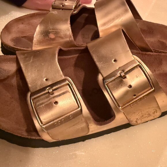 Birkenstock Papillio Arizona Platform Metallic Copper Leather 9 (40) - Picture 2 of 4